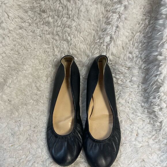 J Crew leather Black slip on Flats round toe SZ8 - Picture 3 of 10